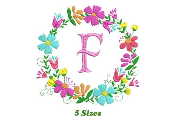 Flower Alphabet Letter F