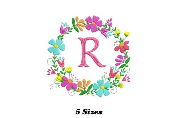 Flower Alphabet Letter R